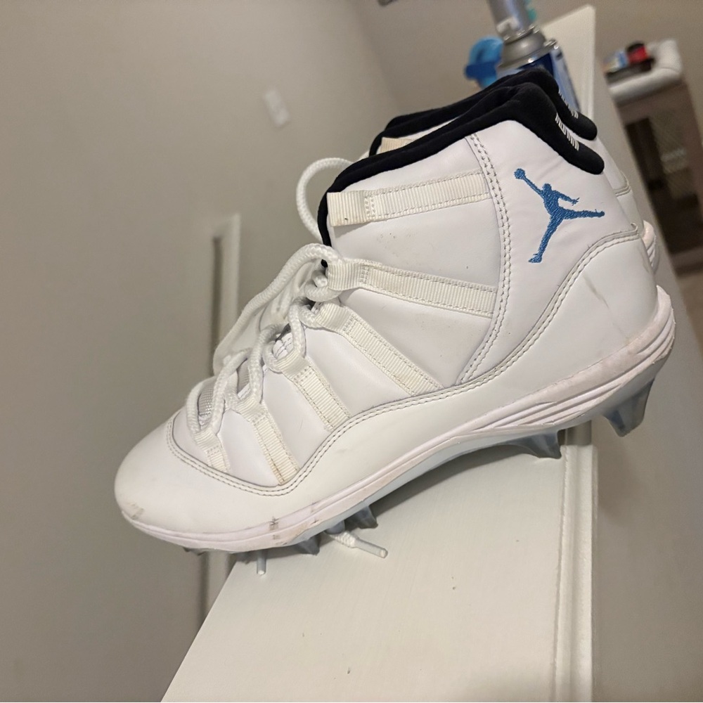 Jordan White and Blue Athletic Shoes